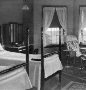 Historical Image of Guestroom, The Colony Hotel, 1914, Historic Hotels of America, in Kennebunkport, Maine.