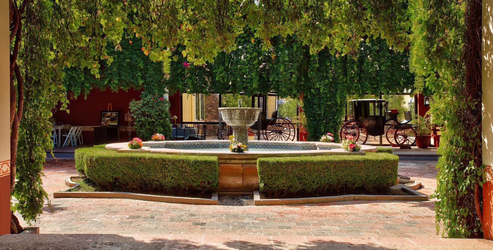 Image of COurtyard Fountain, Hacienda Jurica by Brisas, Queretaro, Mexico, 1551, Member of Historic Hotels Worldwide, Explore