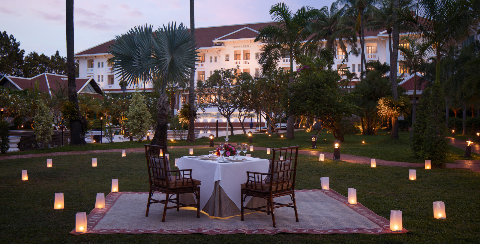Image of Outdoor Dining Raffles Grand Hotel D'Angkor, 1932, Member of Historic Hotels Worldwide, in Siem Reap, Cambodia, Hot Deals