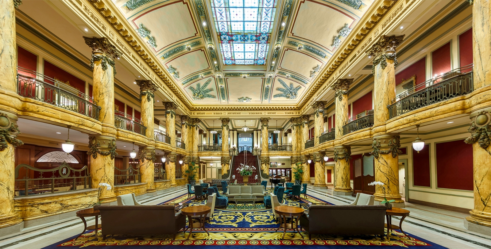 Image of Rotunda with Grand Staircase The Jefferson Hotel, 1895, Member of Historic Hotels of America, in Richmond, Virginia, Discover
