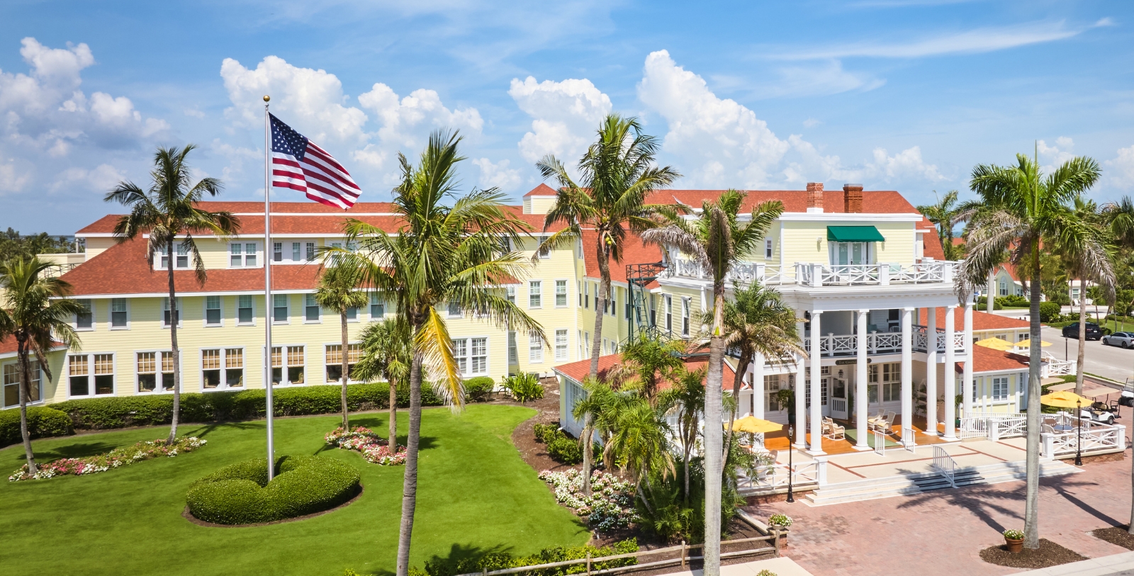 Image of Entrance The Gasparilla Inn & Club, 1913, Member of Historic Hotels of America, in Boca Grande, Florida, Overview