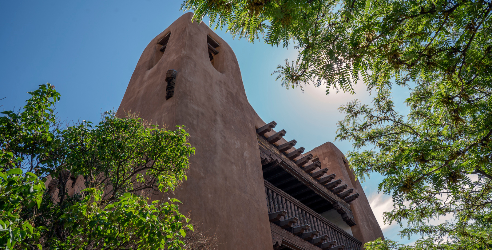Discover the Spanish Colonial architecture of Old Santa Fe Inn.