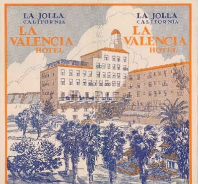 Historical Image of Hotel Advertisement, La Valencia Hotel, 1926, Member of Historic Hotels of America, in La Jolla, California.