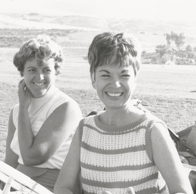Historical Image of Two Women Golfing at Omni La Costa Resort, 1965, Member of Historic Hotels of America, in Carlsbad, California.