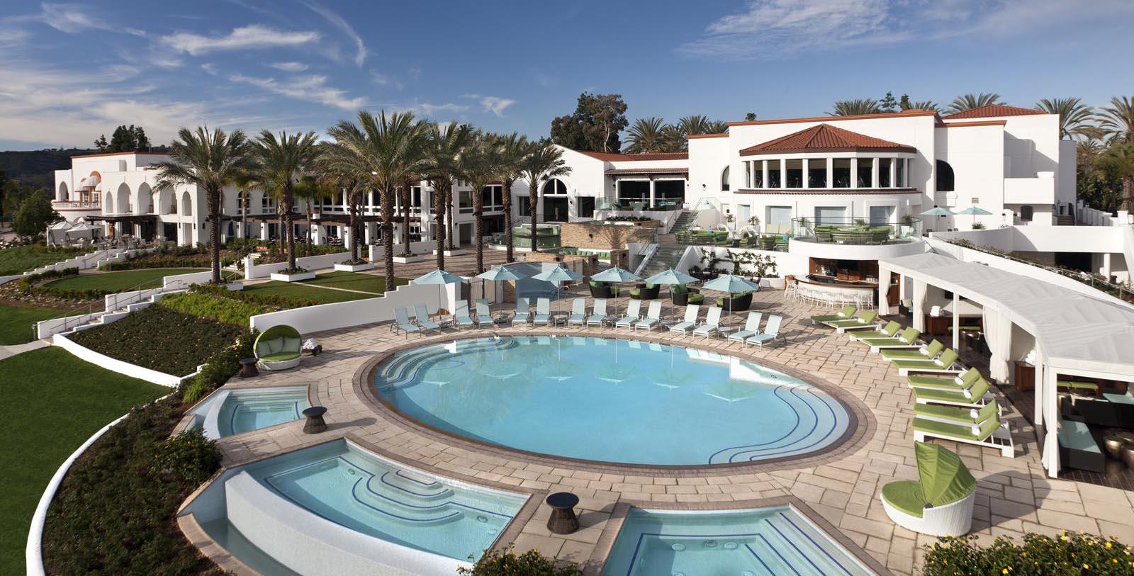 Image of Hotel Exterior & Outdoor Pool, Omni La Costa Resort, Carlsbad, California, 1965, Member of Historic Hotels of America, Overview