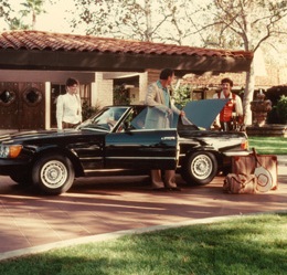 Historical Image of Exterior Front Entrance, Rancho Bernardo Inn, 1963, Member of Historic Hotels of America, in Rancho Bernardo, California.