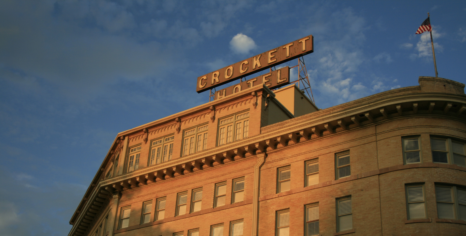 Image of the exterior of The Crockett Hotel, a member of Historic Hotels of America since 2010, located in San Antonio, Texas