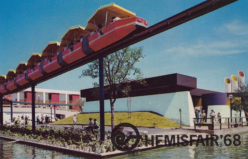 Historical Image of HemisFair Postcard Circa 1968, Omni La Mansion del Rio, 1852, Member of Historic Hotels of America, in San Antonio, Texas.
