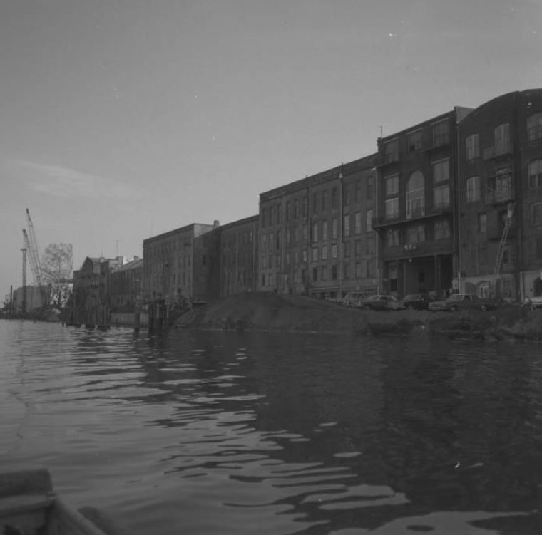 Historical Image of River Street Waterfront, River Street Inn, 1817, Member of Historic Hotels of America, in Savannah, Georgia.
