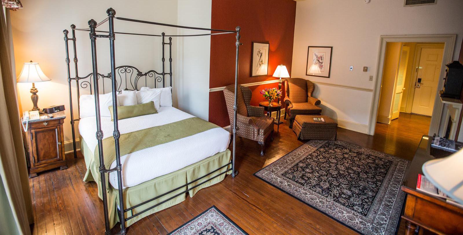 Image of Luxurious Guestroom River Street Inn, 1817, Member of the Historic Hotels of America, in Savannah, Georgia, Explore