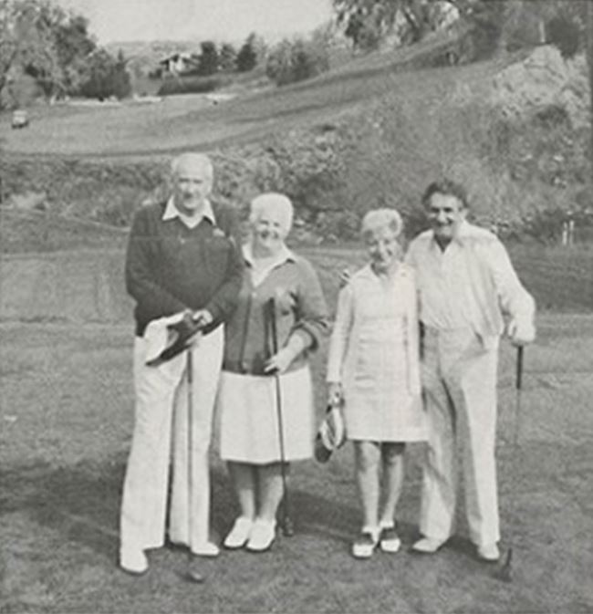 Historical Image of Golfers at Alisal Ranch, 1946, Member of Historic Hotels of America, in Solvang, California.