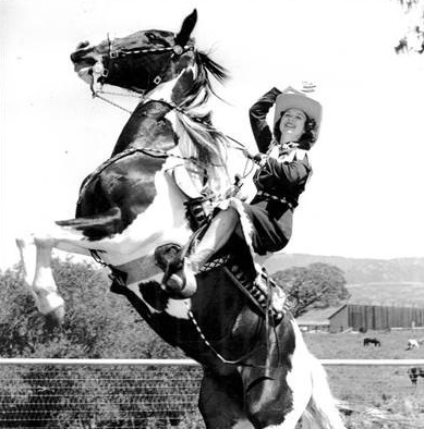 Historical Image of Cowgirl at Alisal Ranch, 1946, Member of Historic Hotels of America, in Solvang, California.