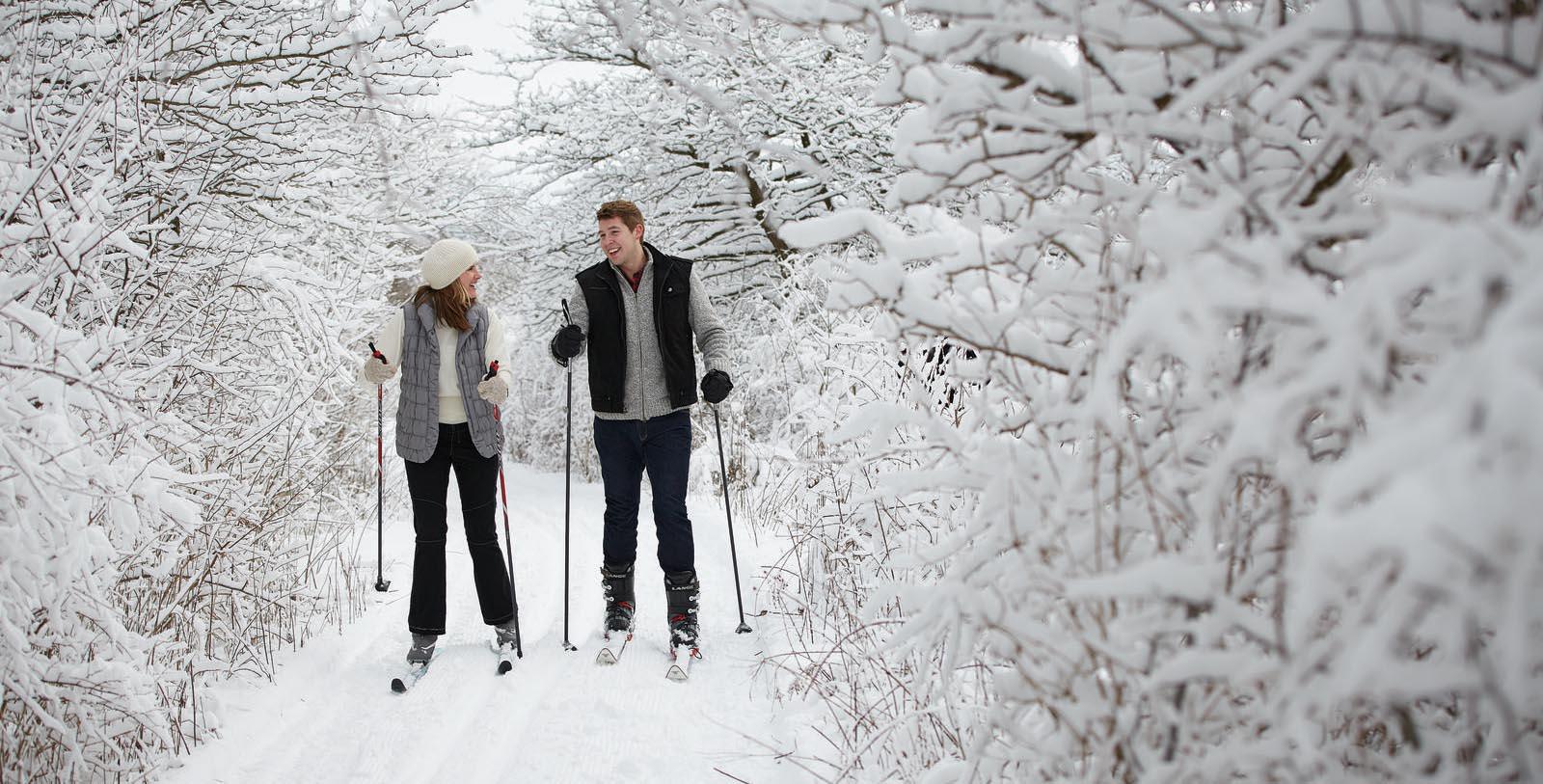 Image of People Snowshoeing, The American Club, 1918, Member of Historic Hotels of America, in Kohler, Wisconsin, Explore