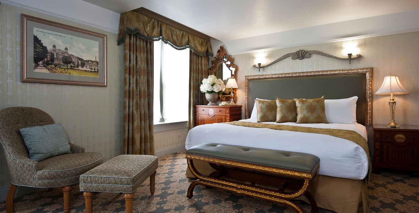 Image of guestroom at French Lick Springs Hotel, 1845, Member of Historic Hotels of America, in French Lick, Indiana, Accommodations