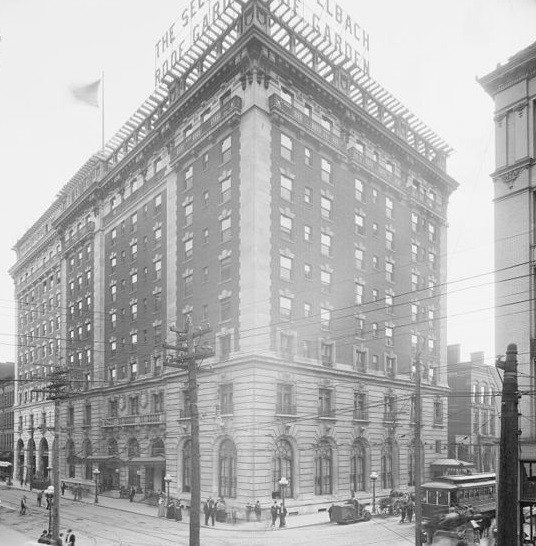 Historical Image of Exterior Circa 1905, The Seelbach Hilton Louisville, 1905, Member of Historic Hotels of America, in Louisville, Kentucky.