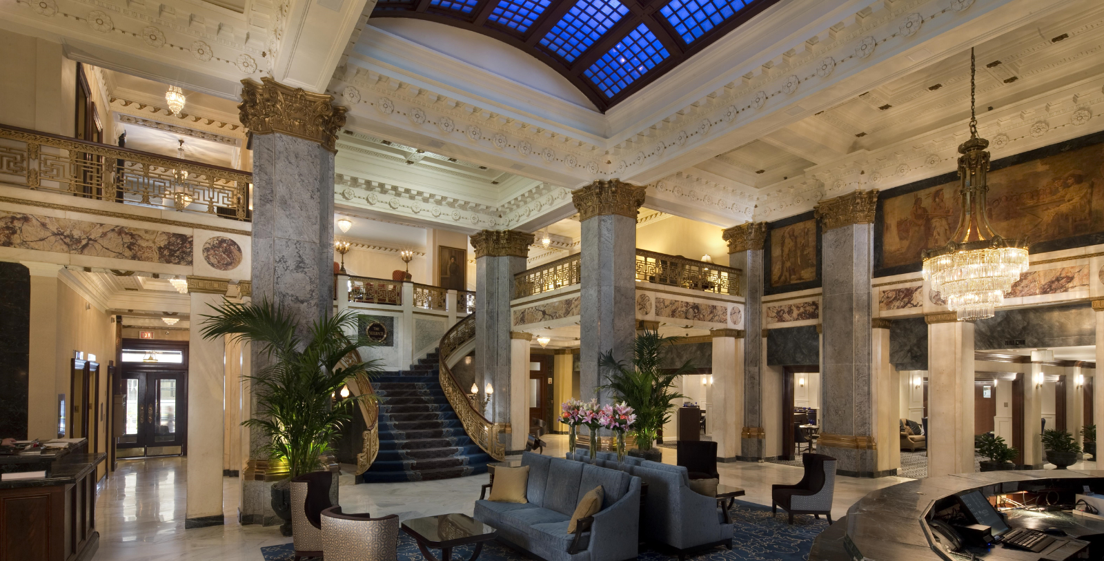 Image of Hotel Lobby at The Seelbach Hilton Louisville, 1905, Member of Historic Hotels of America, in Louisville, Kentucky, Explore