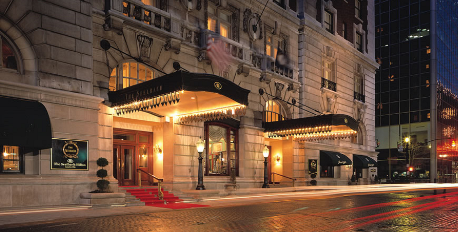 Image of street view of The Seelbach Hilton Louisville, 1905, Member of Historic Hotels of America since 2015, in Louisville, Kentucky