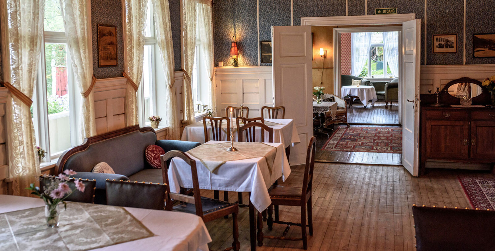 Image of the main dining room at Visnes Hotel Stryn, 1850, a member of Historic Hotels Worldwide in Stryn, Norway