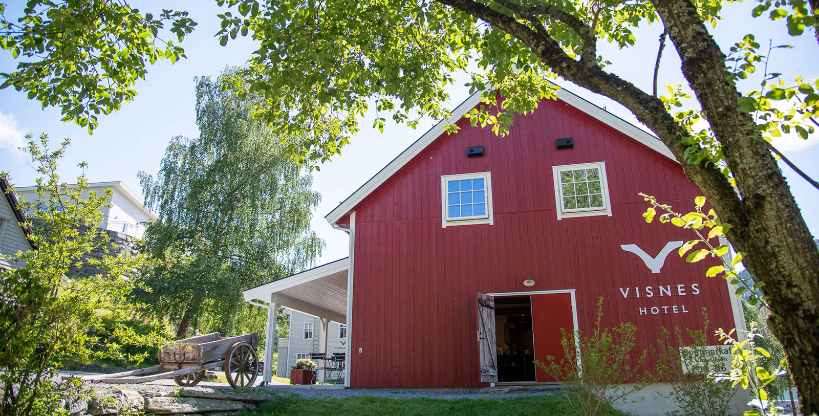 Image of the red barn at Visnes Hotel Stryn, 1850, a member of Historic Hotels Worldwide in Stryn, Norway