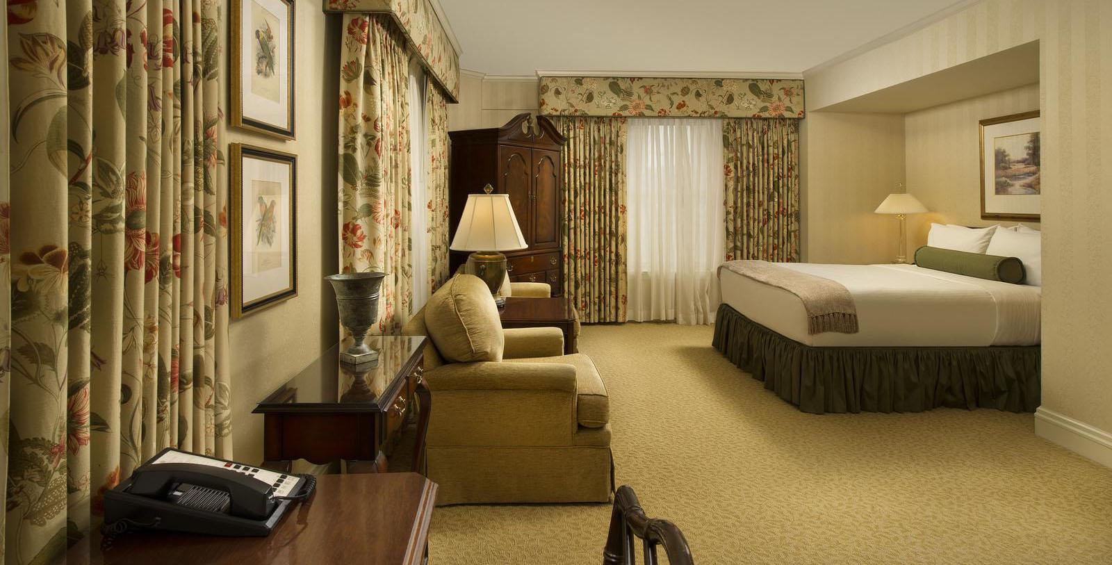 Image of Guestroom Interior, Mayflower Park Hotel, Seattle, Washington, 1927, Member of Historic Hotels of America, Location Map