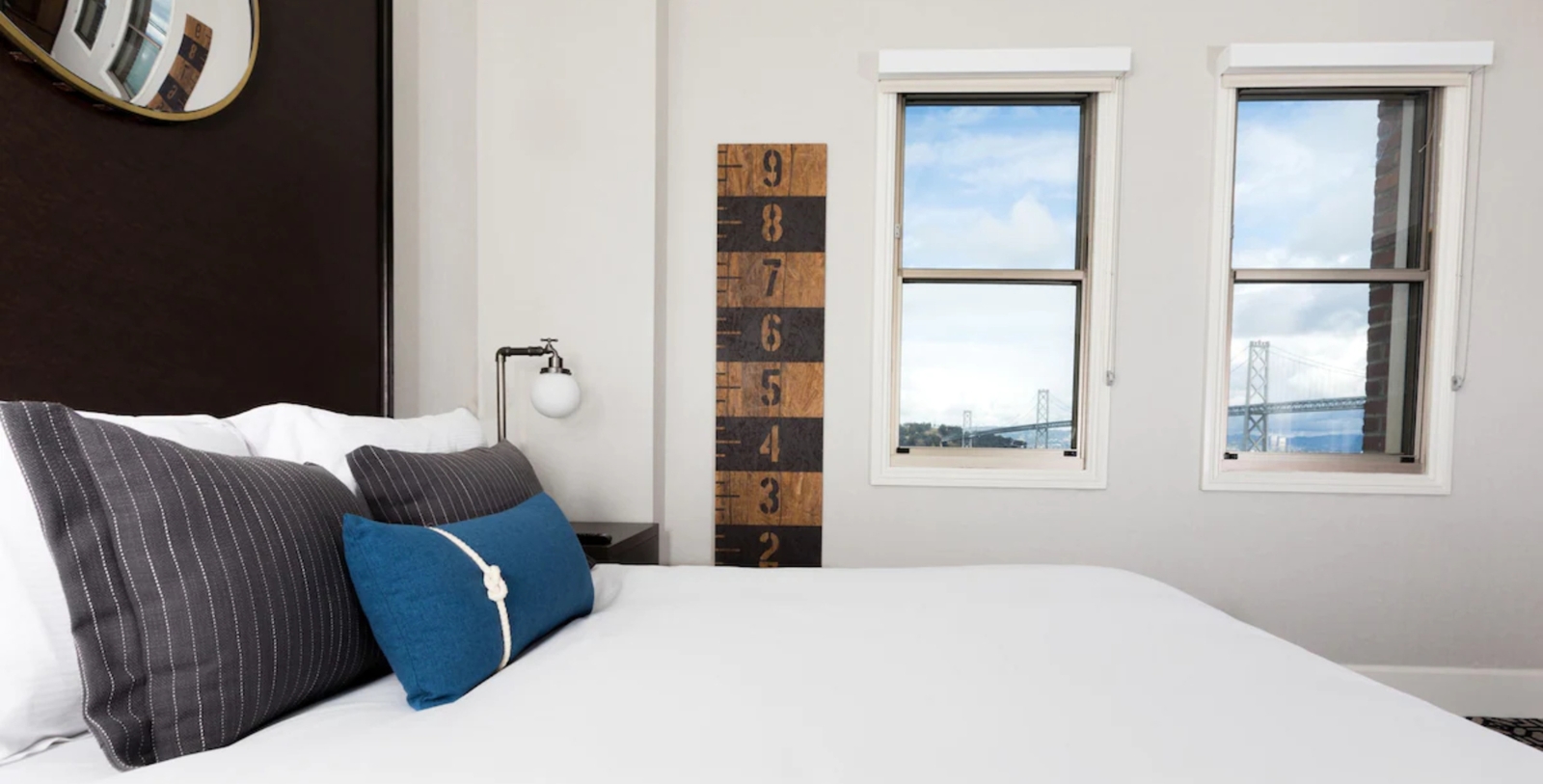 Image of Guestroom of Harbor Court Hotel (1906), a Member of Historic Hotels of America in San Francisco, California.