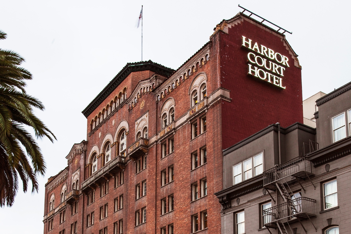 Image of Hotel Exterior of Harbor Court Hotel (1906), a Member of Historic Hotels of America in San Francisco, California.
