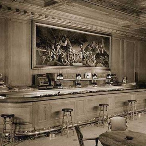 Historical Image of Pied Piper Bar, Palace Hotel, 1875, Member of Historic Hotels of America, in San Francisco, California.