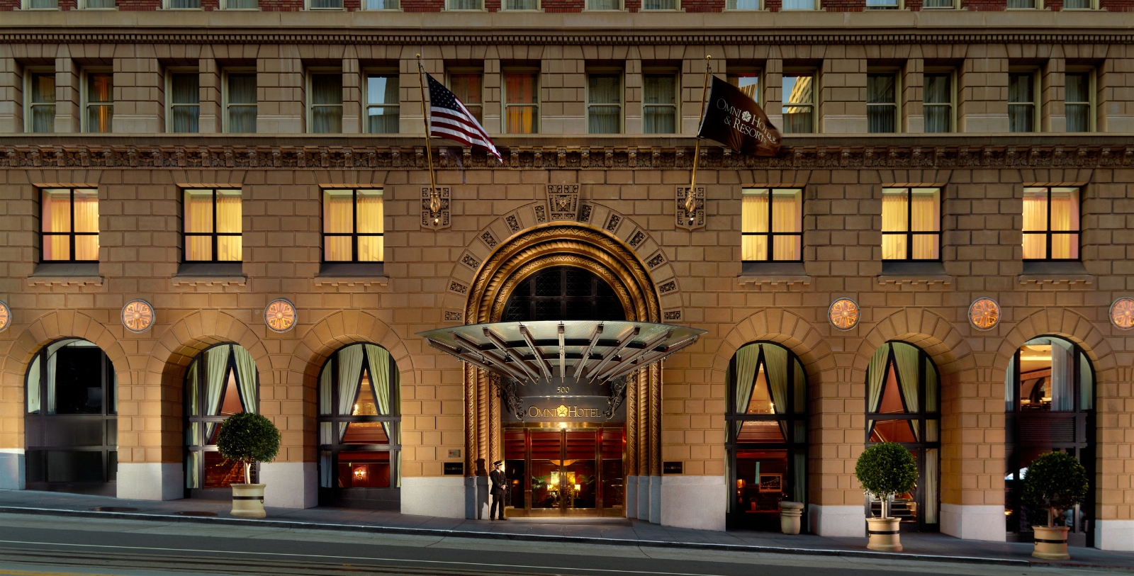 Image of Exterior Omni San Francisco Hotel, California, 1926, Member of Historic Hotels of America, Overview