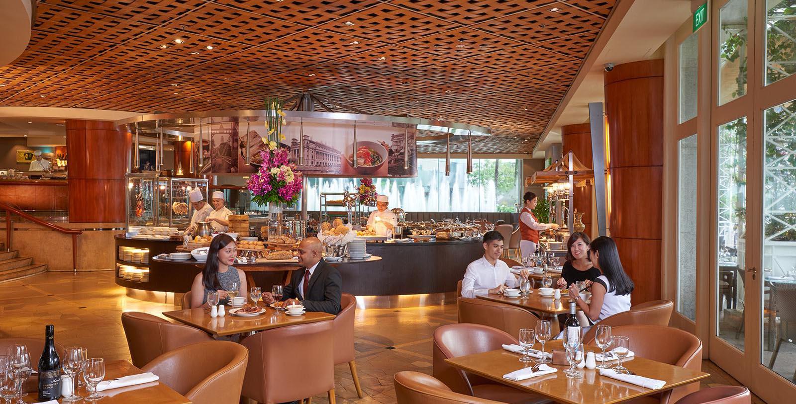 Image of Dining Room at the Town Restaurant at The Fullerton Hotel Singapore, 1924, Member of Historic Hotels Worldwide, in Singapore, Taste
