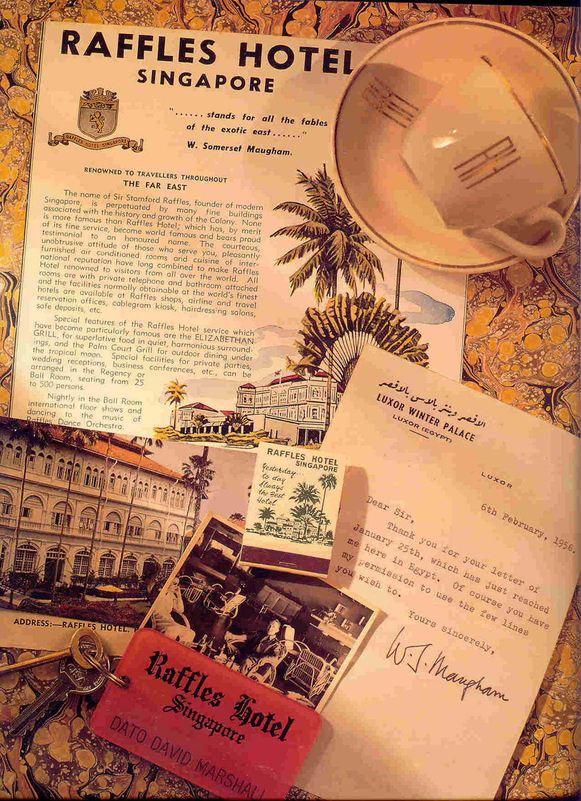 Historical Image of Hotel Advertisements, Raffles Hotel Singapore, Historic Hotels Worldwide, in Singapore, Singapore.