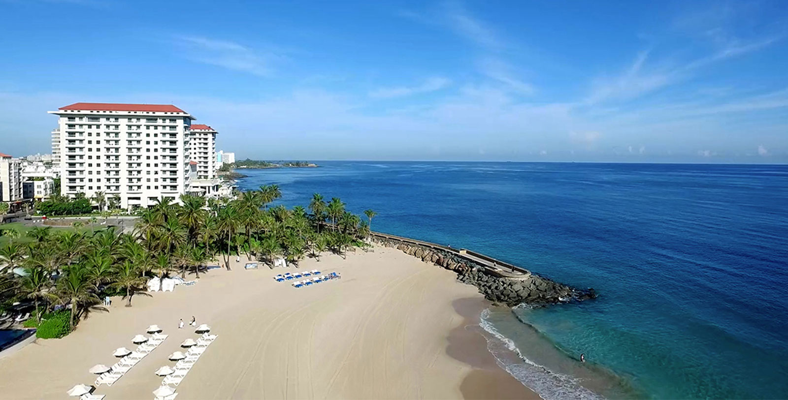 Explore the Condado Vanderbilt Hotel’s oceanfront promenade to the La Ventana al Mar, an oceanfront park translated as “Window to the Sea.”