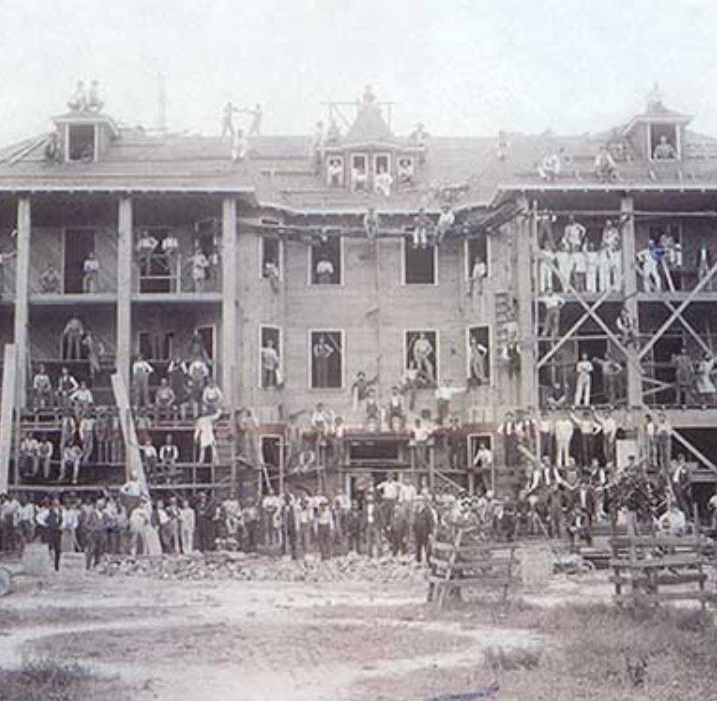 Historical Image of Sans Souci Cottage, Jekyll Island Club Resort, 1886, Member of Historic Hotels of America, in Jekyll Island, Georgia.