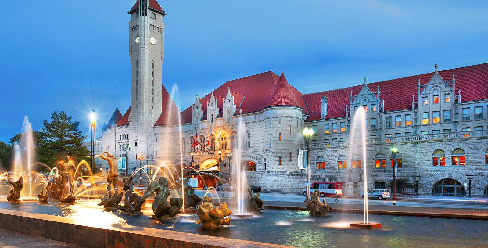 Historic Image of St. Louis Union Station, St. Louis Union Station Hotel, Curio Collection by Hilton, 1894, Member of Historic Hotels of America, in St. Louis, Missouri, Discover