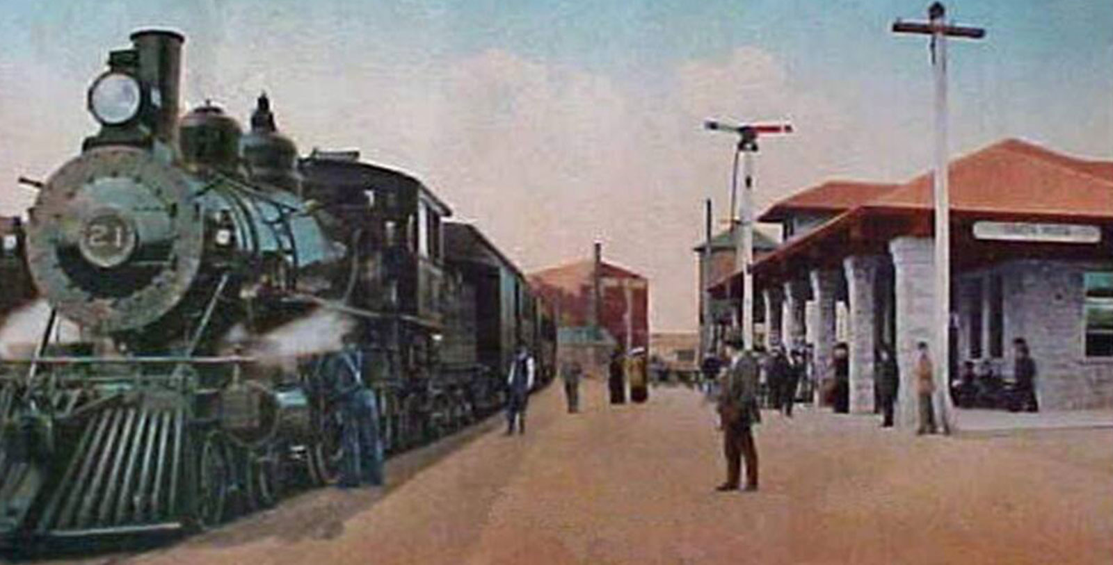 Historic image of Santa Rosa Railroad, Hotel La Rose in Santa Rosa, California