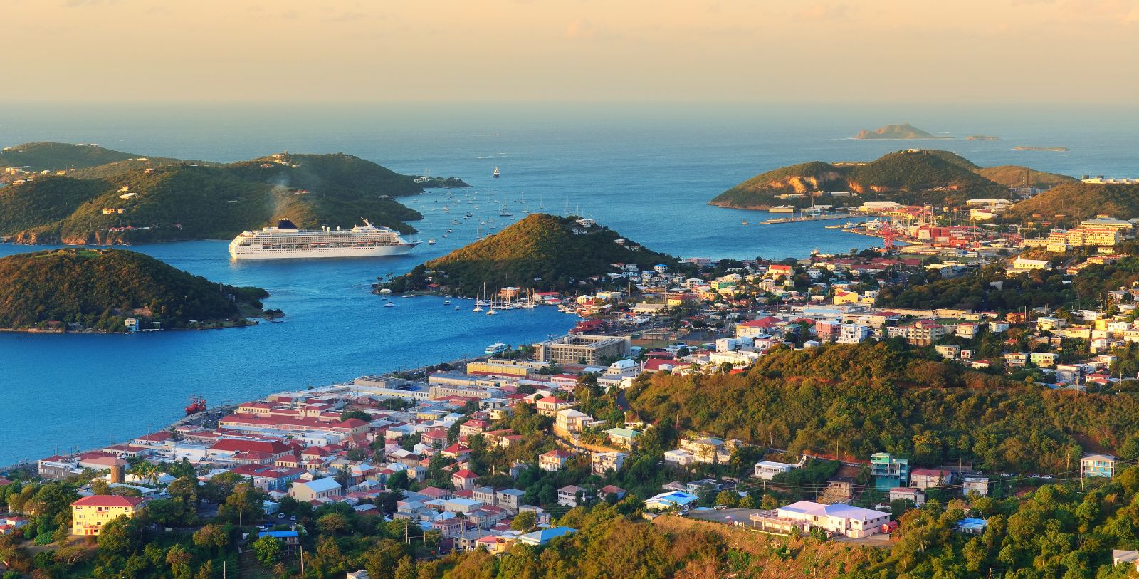 St. Thomas, an island within the U.S Virgin Islands known for its white-sand beaches and vibrant Caribbean flair.