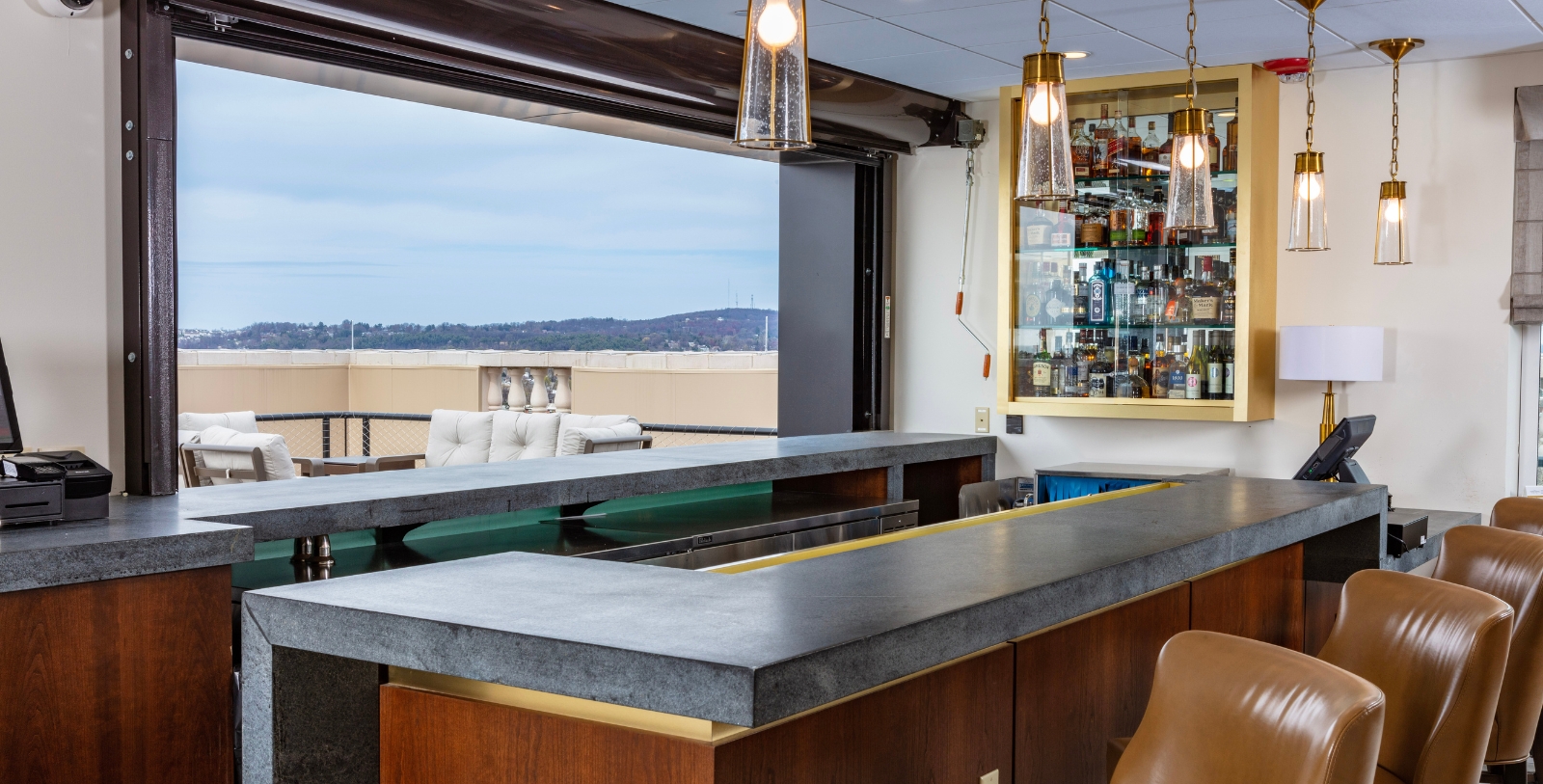 Image of the Rooftop Bar of The Yorktowne Hotel, Tapestry Collection by Hilton, 1925, a Member of Historic Hotels of America in York, Pennsylvania.
