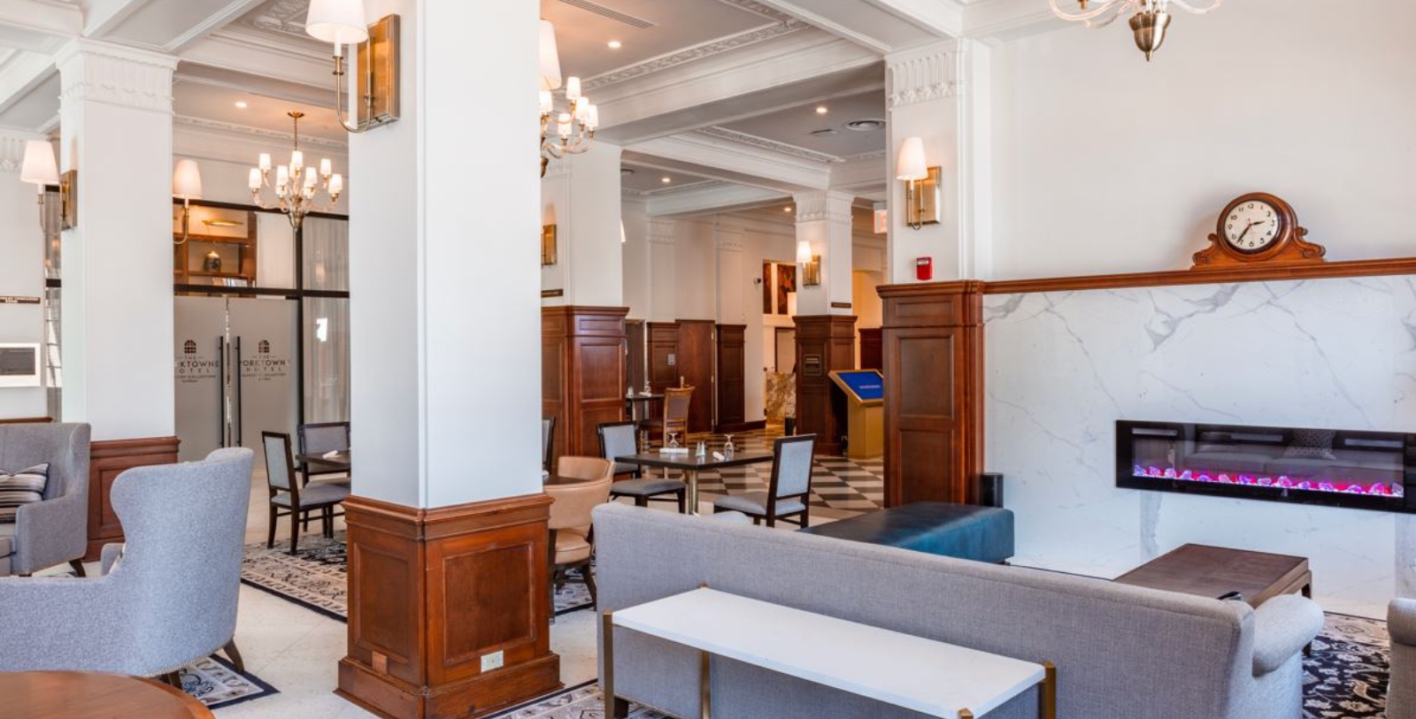 Image of the Hotel Lobby of The Yorktowne Hotel, Tapestry Collection by Hilton, 1925, a Member of Historic Hotels of America in York, Pennsylvania.