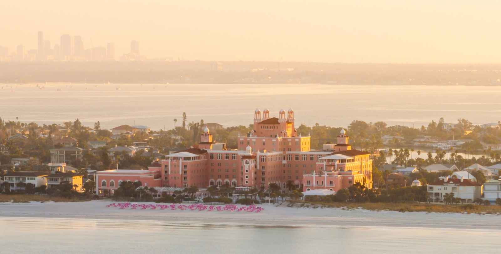 Image of Exterior with Beach The Don CeSar, 1928, Member of Historic Hotels of America, in St. Petersburg, Florida, Overview