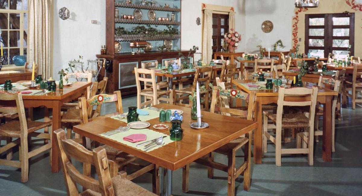 Historical Image of Dining Room, Hacienda Del Sol Guest Ranch Resort, 1929, Member of Historic Hotels of America, in Tucson, Arizona.