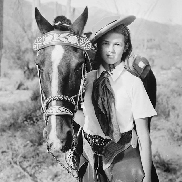 Historical Image of Academy Student, Hacienda Del Sol Guest Ranch Resort, 1929, Member of Historic Hotels of America, in Tuscon, Arizona.