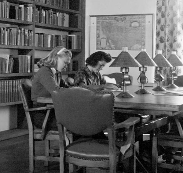 Historical Image of Historic Library Circa 1929, Hacienda Del Sol Guest Ranch Resort, 1929, Member of Historic Hotels of America, in Tuscon, Arizona.