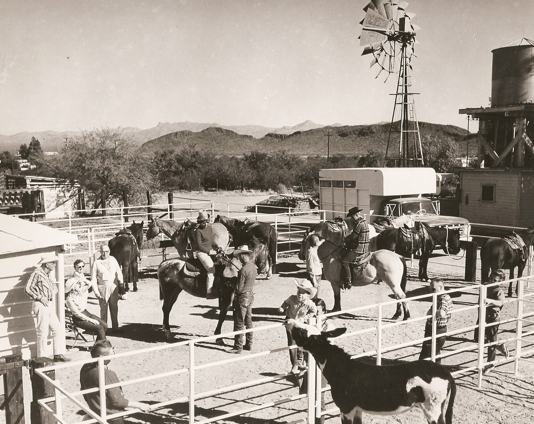 Historical Image of Corral, White Stallion Ranch, 1900, Member of Historic Hotels of America, 1900, in Tucson, Arizona.