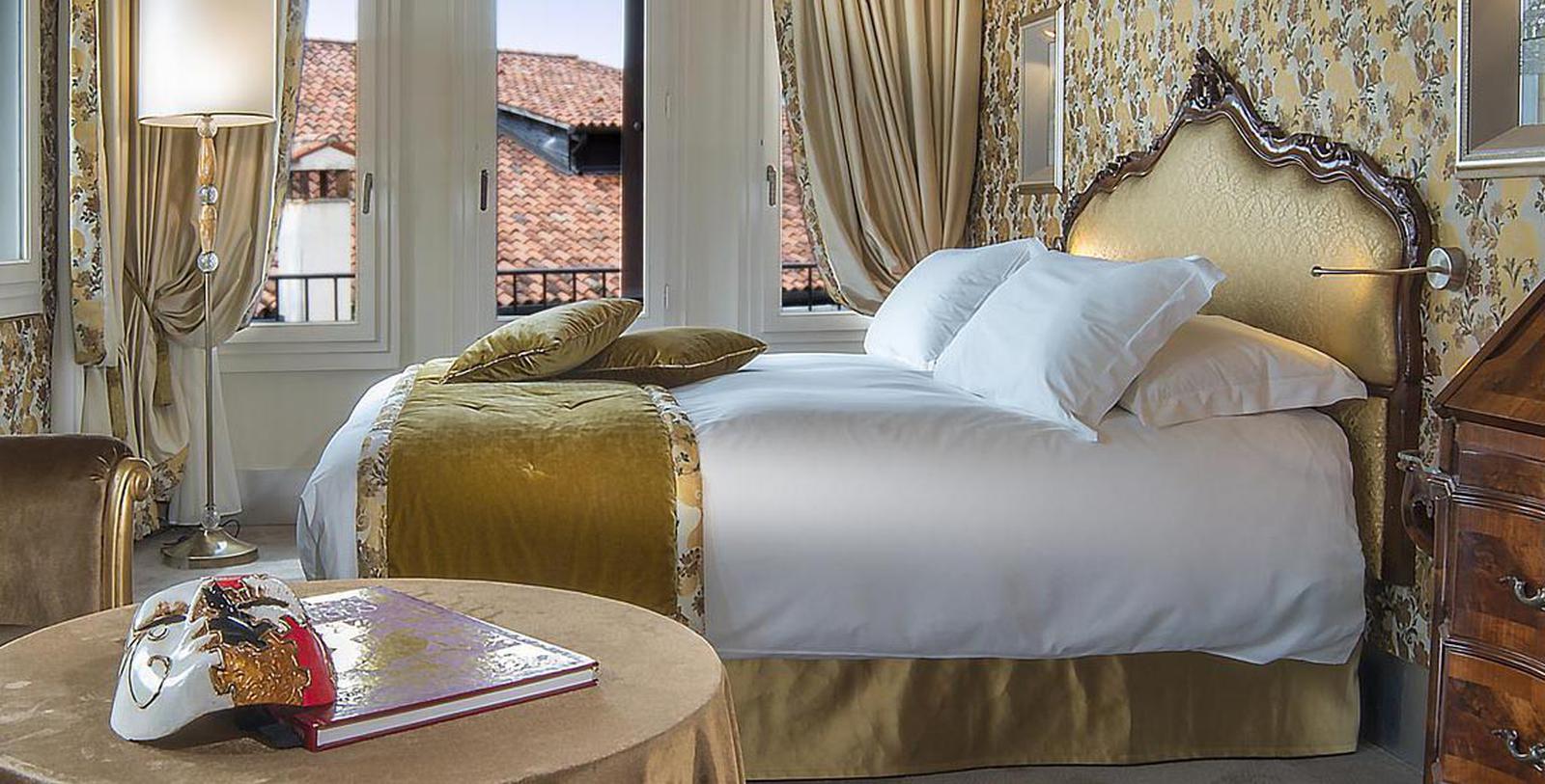 Image of Guestroom Interior, Hotel Papadopoli Venezia - MGallery by Sofitel, Venice, Italy ,1700s, Member of Historic Hotels Worldwide, Location Map