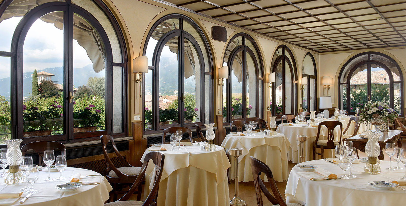 Image of Villa Cipriani Restaurant at Hotel Villa Cipriani Exterior, Hotel Villa Cipriani, 1550, a member of Historic Hotels Worldwide, Asolo, Italy