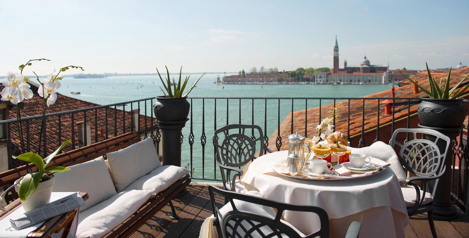 Image of Dining on Balcony Metropole Hotel, 1500, Member of Historic Hotels Worldwide, in Venice, Italy, Explore