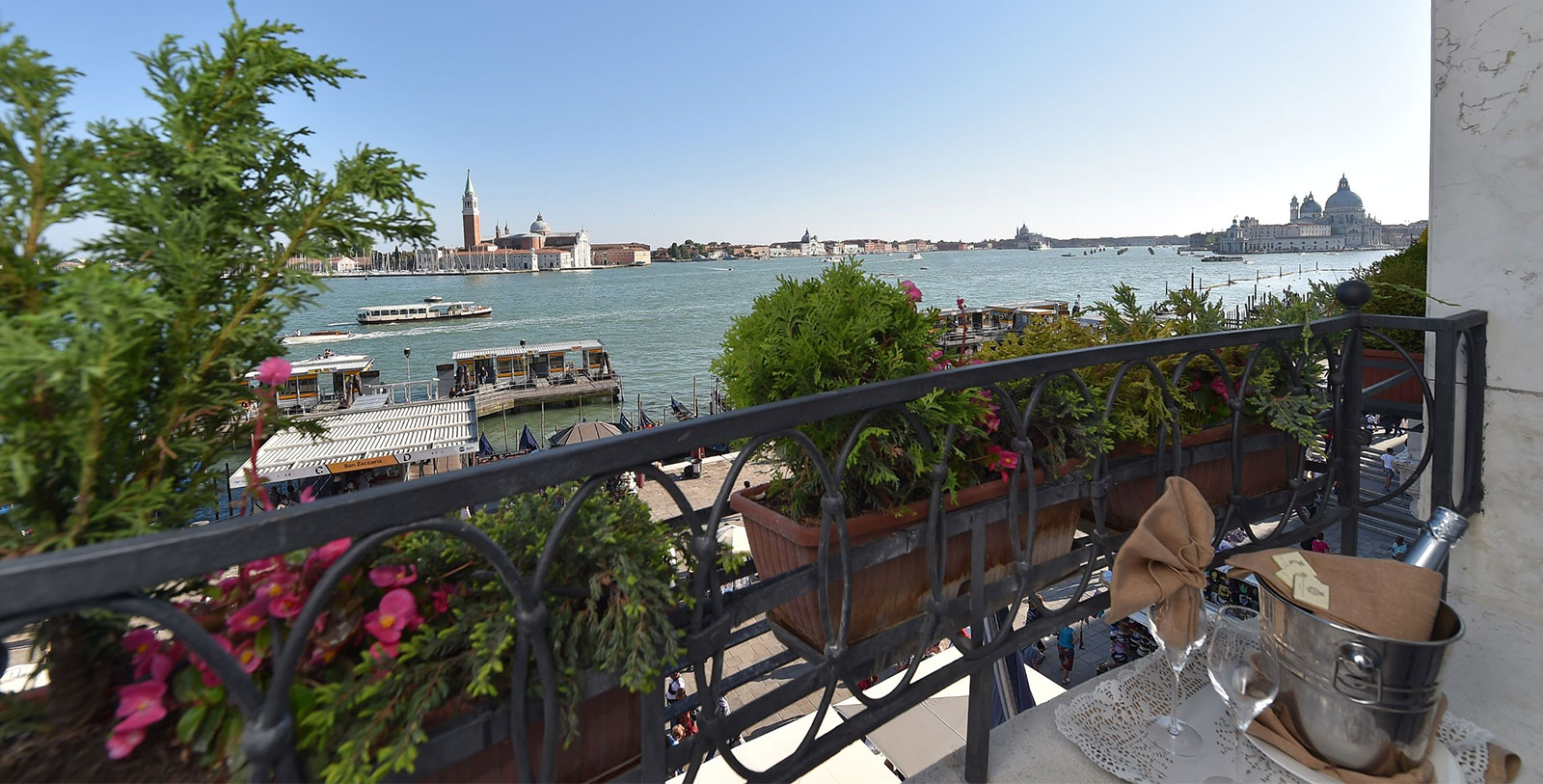 Image of view of Venetian Lagoon from guestroom at Hotel Savoia & Jolanda, 19th century, a member of Historic Hotels Worldwide in Venice, Italy