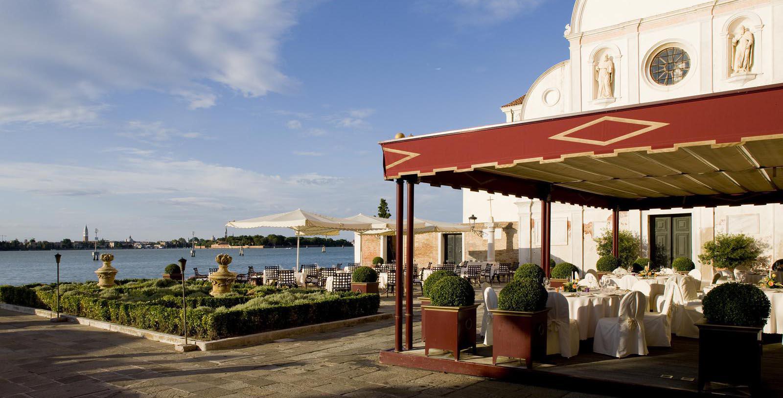 Image of Outdoor Dining Terrace at San Clemente Palace Kempinski, 1131, Member of Historic Hotels Worldwide, in Venice, Italy, Experience