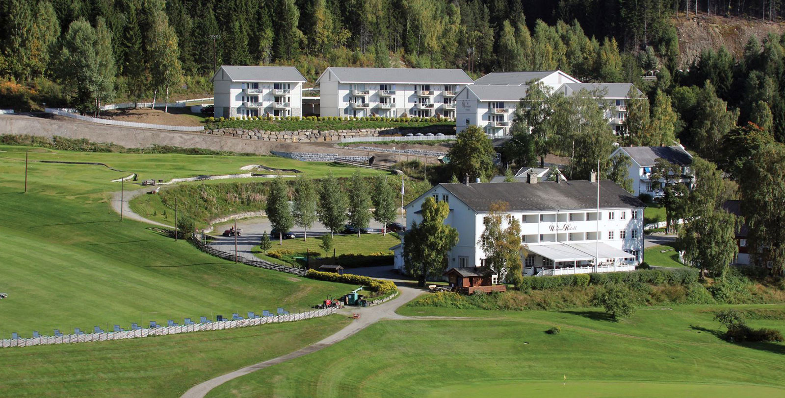 Image of Aerial View of Hotel Nermo Hotell & Apartments, 1442, Member of Historic Hotels Worldwide, in Oyer, Norway, Overview