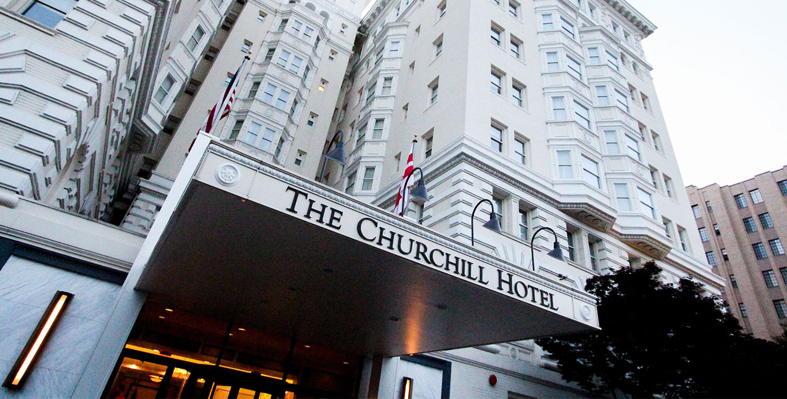 Image of Entrance The Churchill, 1906, Member of Historic Hotels of America, in Washington, DC, Overview