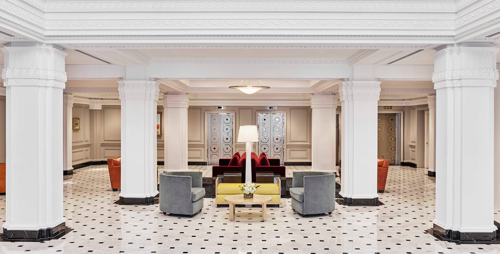 Discover the refined Beaux-Arts inspired architecture of the Hamilton Hotel.